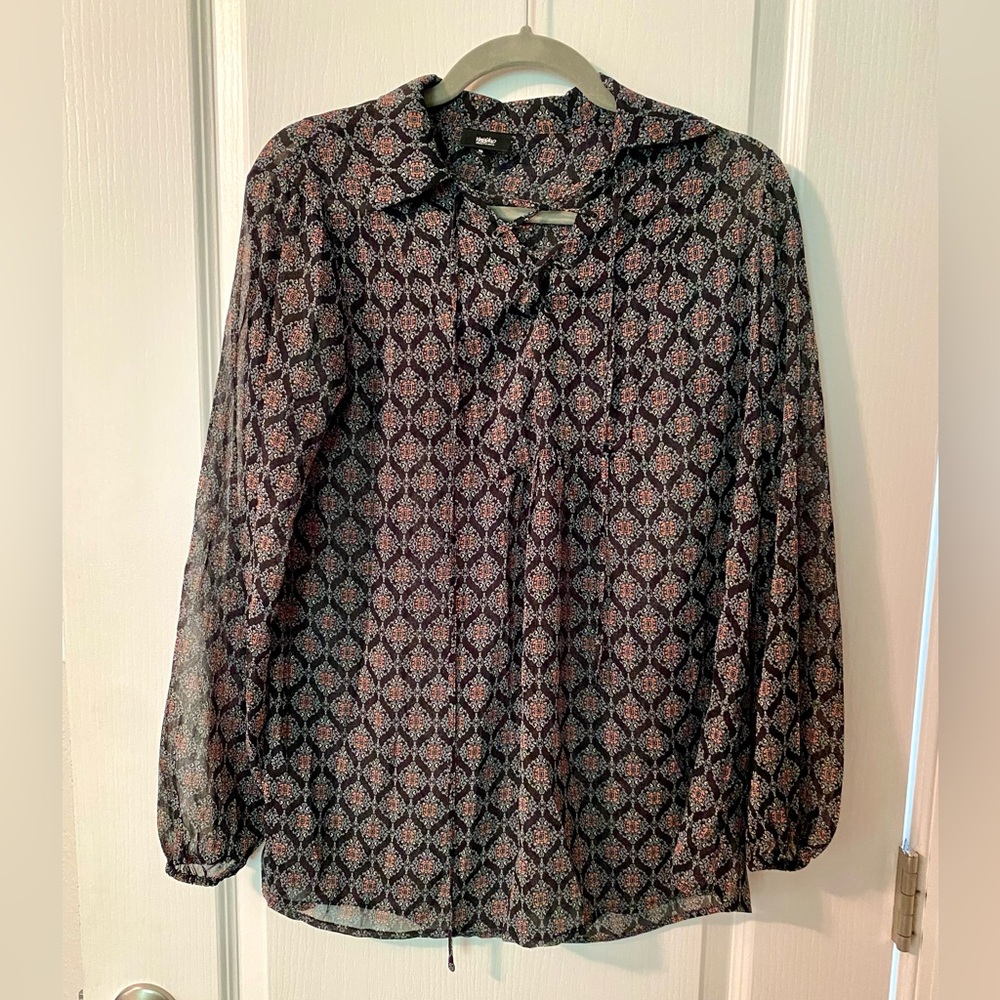 Mossimo Sheer Peasant Top